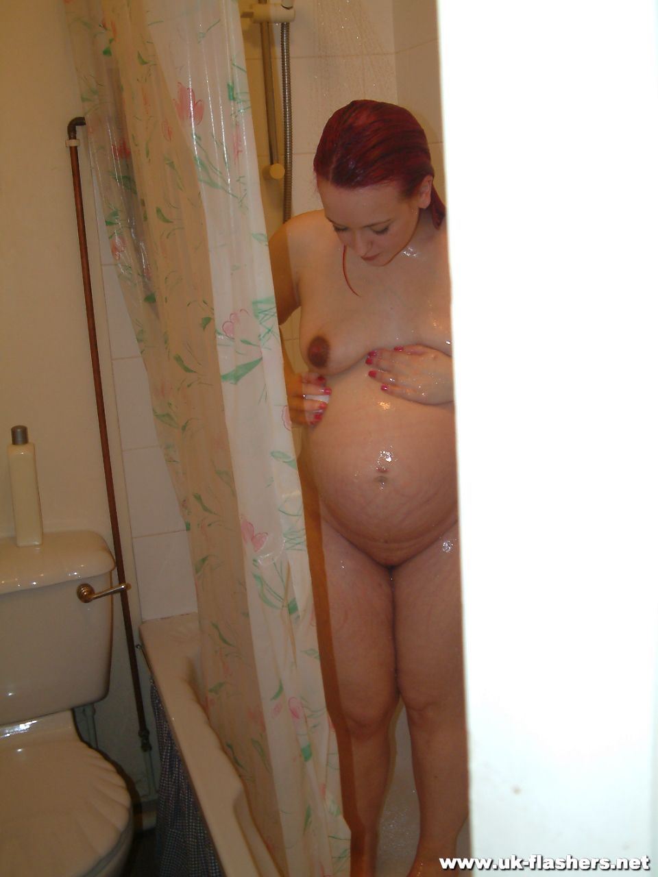 Pregnant Showering Voyeur image