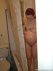 Pregnant Showering Voyeur