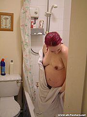 Pregnant Showering Voyeur